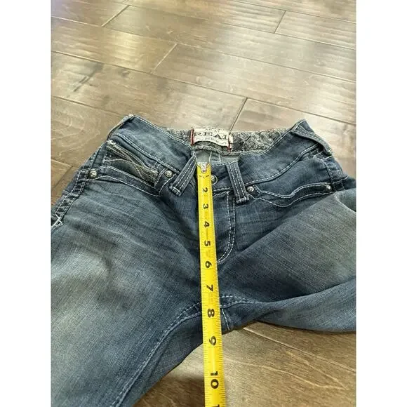 Ariat Real Denim Womens Blue Denim Low Rise Casual Jeans Size 26L *Flaws* - Picture 10 of 13